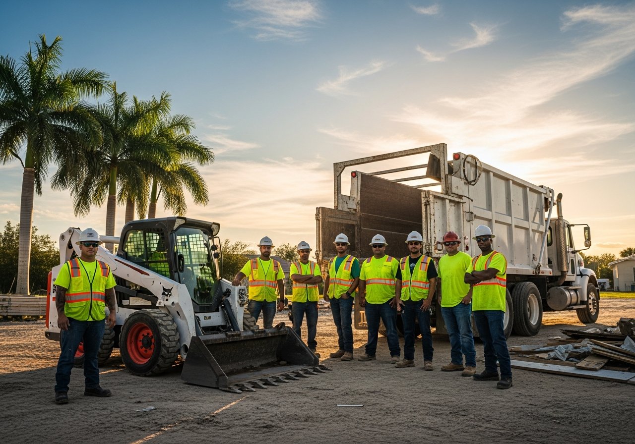 Revive Services crew preparing a demolition site in Central Florida